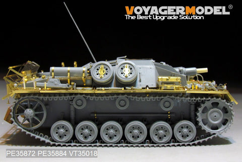 Voyager Model PE35872 1/35 WWII German StuG III Ausf. C/D North Africa Version Basic Photo-Etched Set (for Dragon 6851)