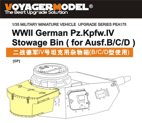 Voyager Model PEA175 1/35 WWII German Panzer IV Stowage Bin (Types B/C/D) (Universal)