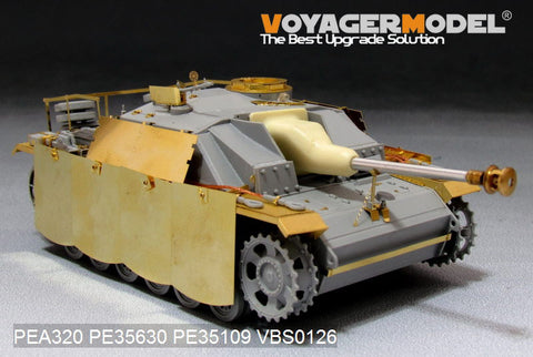 Voyager Model PEA320 1/35 WWII German StuG III Ausf. G (Late-Late Production) Pivot-Mount Hull Schürzen Set (for Dragon)