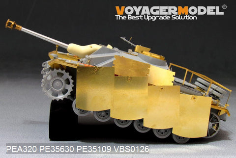 Voyager Model PEA320 1/35 WWII German StuG III Ausf. G (Late-Late Production) Pivot-Mount Hull Schürzen Set (for Dragon)
