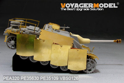 Voyager Model PEA320 1/35 WWII German StuG III Ausf. G (Late-Late Production) Pivot-Mount Hull Schürzen Set (for Dragon)