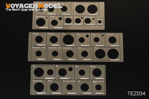 Voyager Model TEZ034 1/35 WWII AFV Road Wheel Stencil Template (Tamiya)