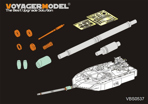 Voyager Model VBS0537 1/35 Modern German Rh-M-120 L/55 120mm Gun Barrel with Machine Gun (Leopard 2A7) (for MENG TS-042)