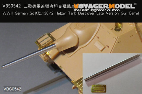 Voyager Model VBS0542 1/35 WWII German Army Sd.Kfz.138/2 Hetzer Tank Destroyer (Late Version) Gun Barrel (Universal)