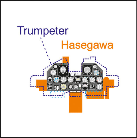 Yahu Models YMA3223 1/32 P-47D Thunderbolt Late-Model Instrument Panel (for Hasegawa)