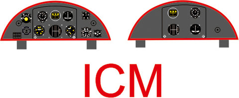 Yahu Models YMA4805 1/48 Polikarpov U-2/Po-2 LNB Instrument Panel (for ICM)
