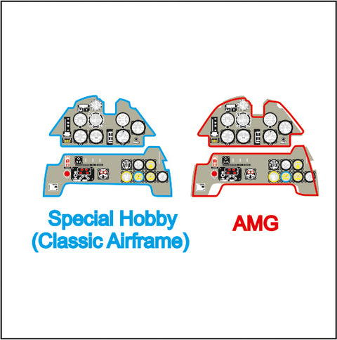Yahu Models YMA4846 1/48 Messerschmitt Me 109 B Instrument Panel (for Special Hobby / Classic Airframes)