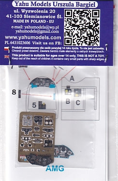 Yahu Models YMA4903 1/48 Dewoitine D.510 Instrument Panel (for AMG)