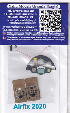 Yahu Models YMA4904 1/48 Tiger Moth Instrument Panel (for Airfix)