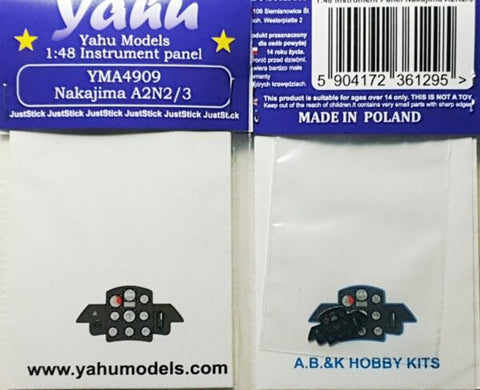 Yahu Models YMA4909 1/48 Type 90 Carrier-Based Fighter A2N2/A2N3 Instrument Panel (for A.B. & K Hobby Kits)