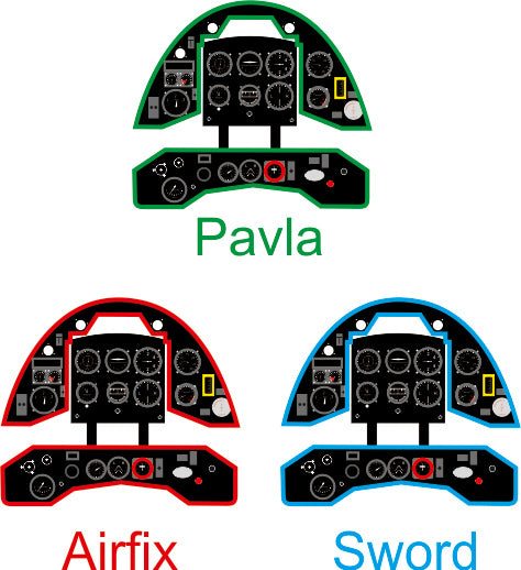 Yahu Models YMA7204 1/72 Gladiator Mk.I (Late) / Mk.II Instrument Panel (for Airfix / Sword / Pavla)
