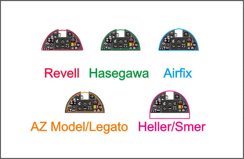 Yahu Models YMA7242 1/72 Hawker Hurricane Mk.II Instrument Panel (for Revell / Airfix)