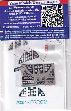 Yahu Models YML3204 1/32 IAR-81 Instrument Panel (for Azur)