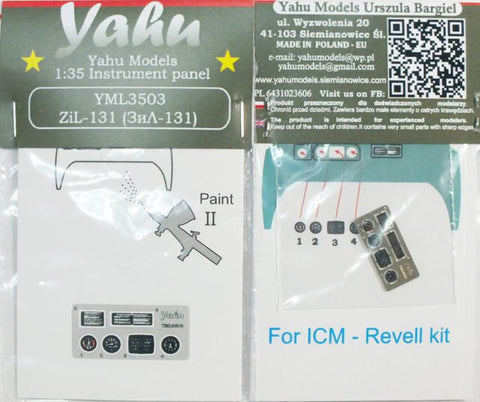 Yahu Models YML3503 1/35 ZIL-131 Instrument Panel (for ICM/Revell)