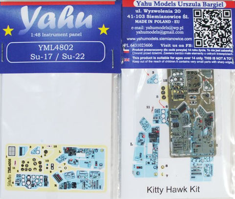 Yahu Models YML4802 1/48 Su-17 / Su-22 Instrument Panel (for Kitty Hawk Models)