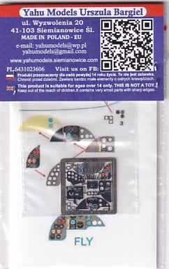Yahu Models YML7205 1/72 PZL.37 Łoś Instrument Panel (for flying models)