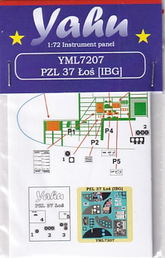 Yahu Models YML7207 1/72 PZL.37 Łoś Instrument Panel (for IBG)