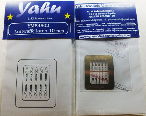Yahu Models YMS4802 1/48 Luftwaffe Latch (Pack of 10)