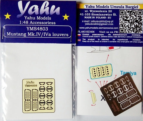 Yahu Models YMS4803 1/48 Mustang IV Louvers