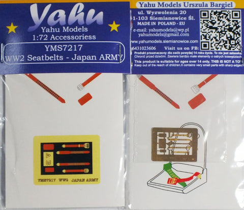 Yahu Models YMS7217 1/72 WWII Seatbelts – Imperial Japanese Army