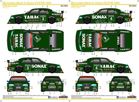 SK Decals SK24201 1/24 Mercedes-Benz C-Class V6 DTM 1994 AMG-Mercedes (for Tamiya)