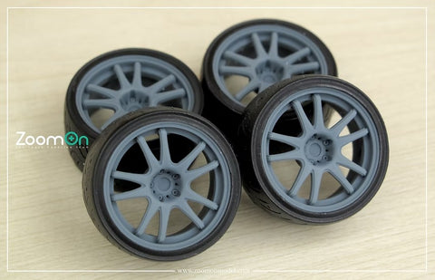 ZoomOn ZR022 1/24 18インチ 5Zigen RSD Wheel Set