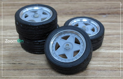 ZoomOn ZR063 1/24 16-inch Star-Shaped Wheel Set