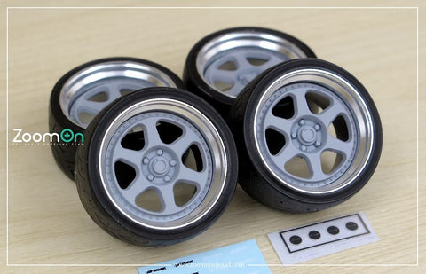 ZoomOn ZR108 1/24 20-inch Work Meister L1 Wheel Set