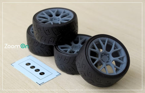 ZoomOn ZR109 1/24 15-inch BBS RE-V7 Wheel Set