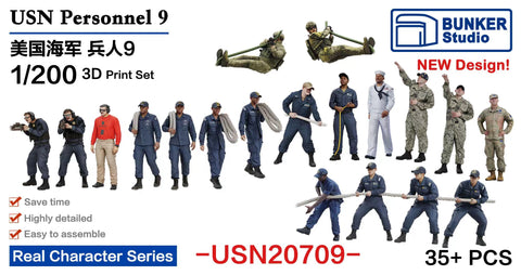 Bunker Studio USN20709 1/200 USN Personnel 9