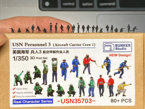 Bunker Studio USN35703 1/350 USN Personnel 3